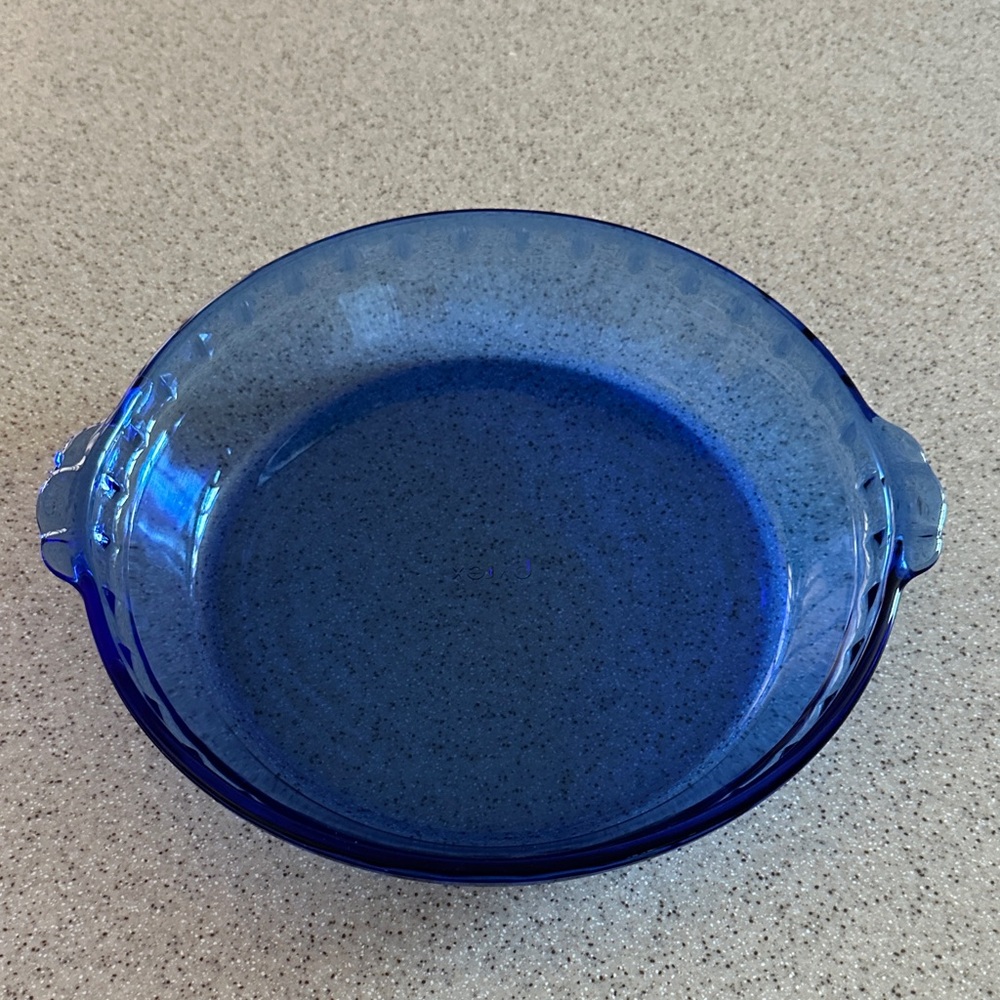 Vintage Pyrex Cobalt Blue Pie Dish for baking